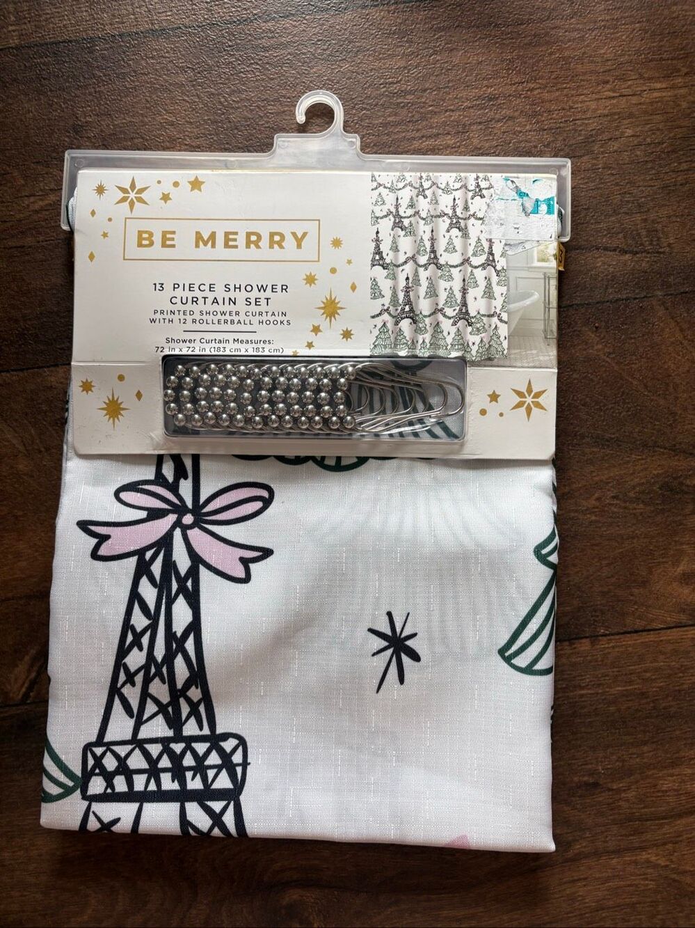 Be merry shower curtain set